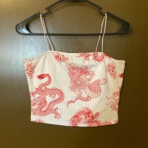Matching dragon crop tops both for sale